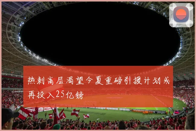 热刺高层渴望今夏重磅引援计划或再投入25亿镑